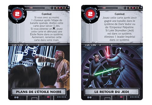 Cartes tactiques de combat que peuvent amener les leaders