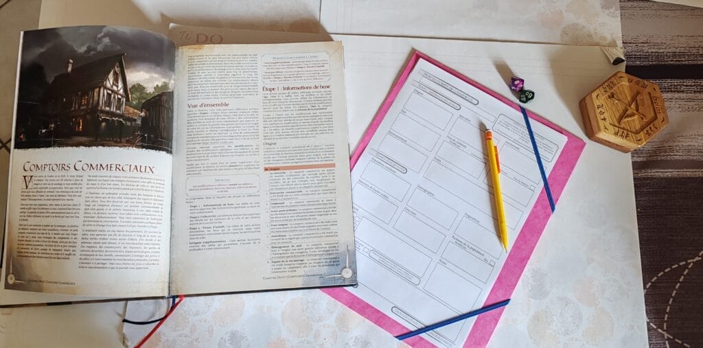 photo livre ouvert et fiche