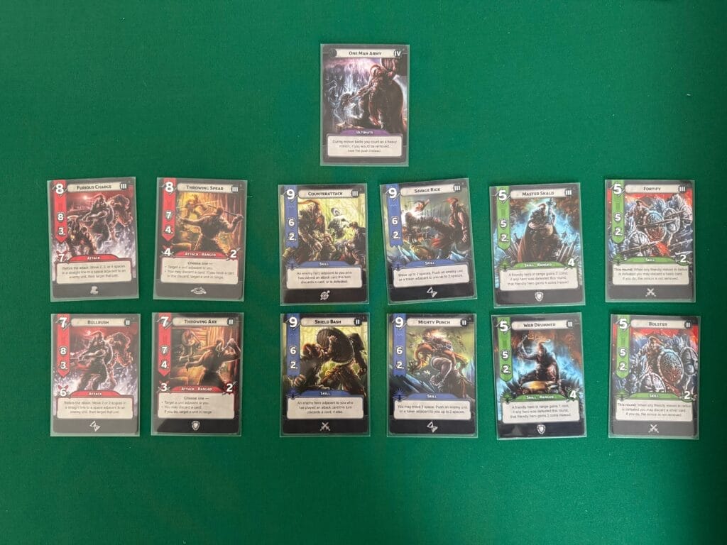 Cartes niveau 2 et 3 pour Brogan le Barbare