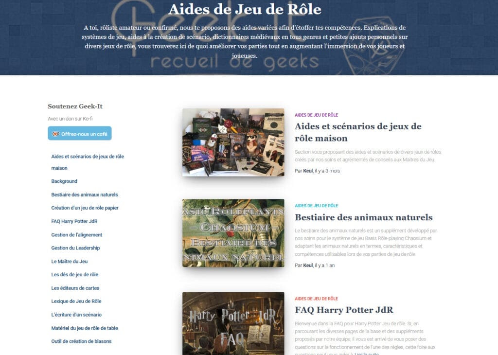 Capture d'écran site geek-it